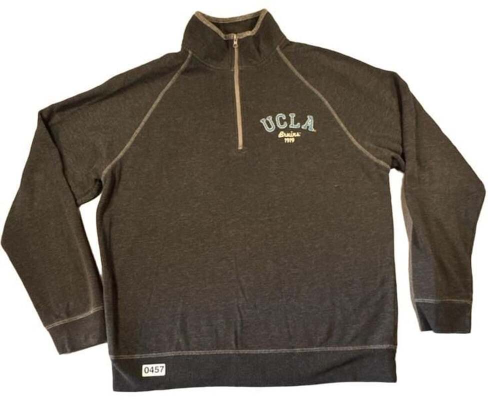 CAMPUSCREW UCLA Bruins 1919 Quarter Zip Charcoal Sweatshirt Size L